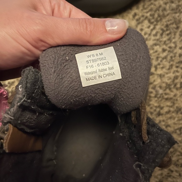 Sperry Grey Quilted Rain Boot Size 8 - Picture 5 of 6